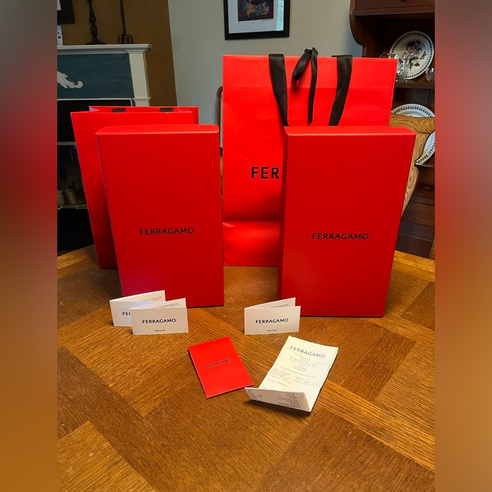 Authentic Salvatore Ferragamo Boxes and Bags